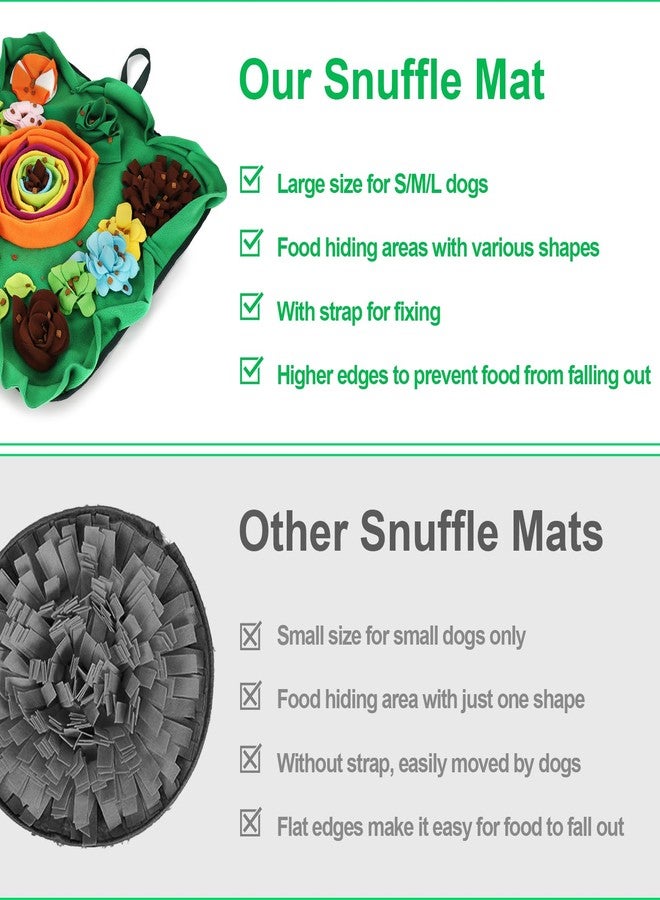 Vextronic Snuffle Mat for Dogs Large Breed Small Medium, 25''x25'' Dog Sniffing Mat, Interactive Puzzle Foraging Mat for Dogs, Dog Slow Feeder Mat, Encourages Natural Foraging Skills for Cats Rabbits - Image 4